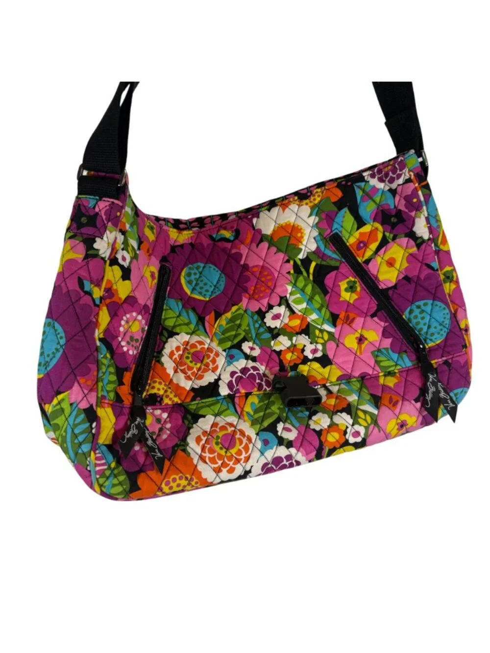 Vera Bradley Va Va Bloom Messenger Bag Floral Adjustable Strap